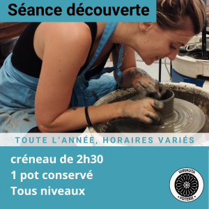 Cours de tournage Grenoble : 2h30 de découverte poterie au tour (15 ans et +)
